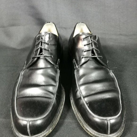 Salvatore Ferragamo Oxford Lace Up Split Toe Mens Black Leather Shoe Size‎ 9.5-D - Picture 4 of 10